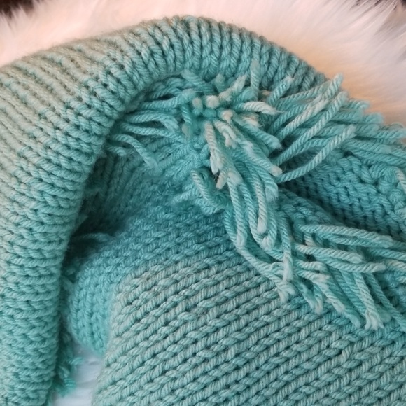 Hand Knitted Bedding Hphomemade Mint Green Very Soft Lap Blanket